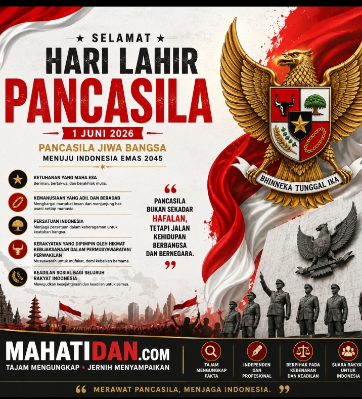 Hari Lahir Pancasila 2026: Indonesia Tidak Kekurangan Slogan, Tetapi Membutuhkan Keteladanan